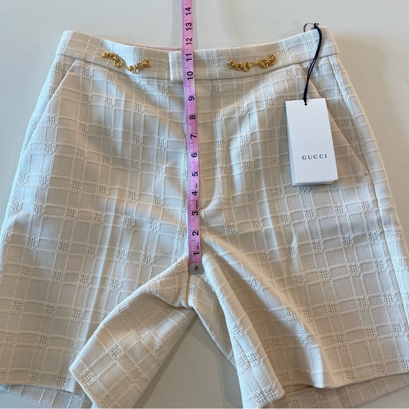 Gucci Horsebit Ivory Tweed Shorts - Picture 15 of 16